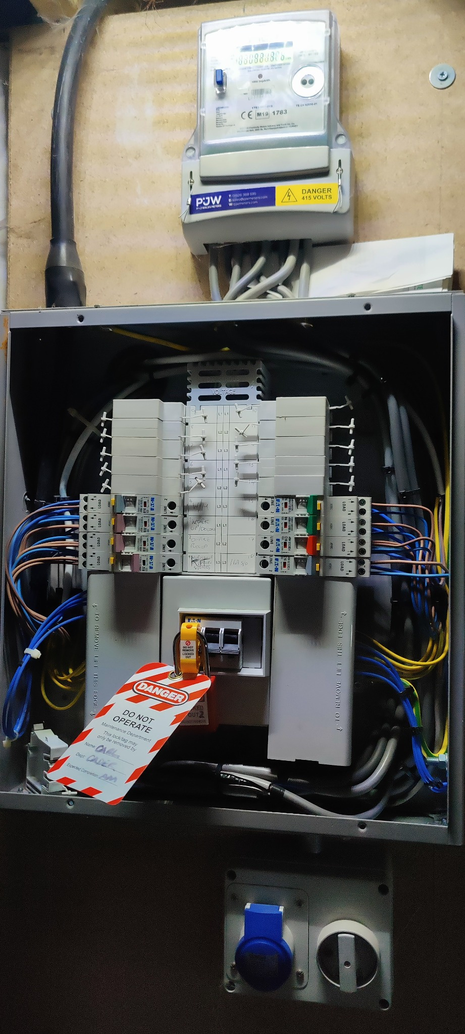 Electrical test results being recorded during an inspection